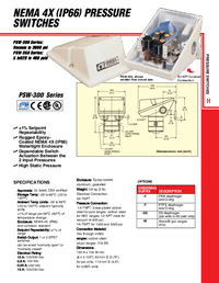 Thumbnail of document Data Sheet - PSW-348 Industrial Pressure Switch for Harsh Environents